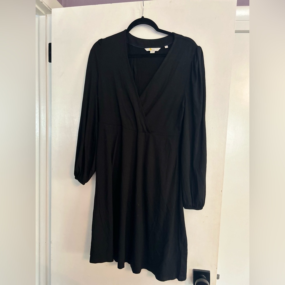 Boden Black V-Neck Dress